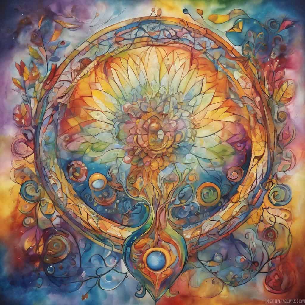 Πολύχρωμο έργο τέχνης με διαλογιστικό και θετικό μήνυμα για τη ζωή και τις δυνατότητες της.